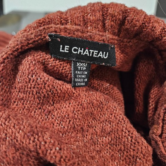 Le Chateau XXS Burnt Orange Fitted Sweater - Picture 1 of 4